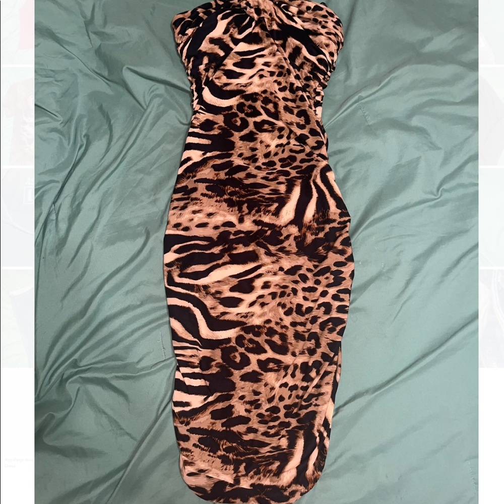 Animal print bodycon dress